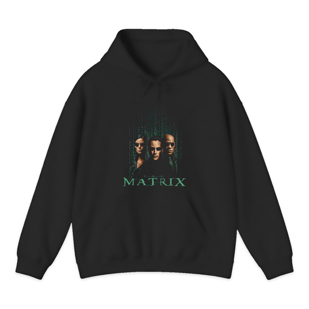 The Matrix Trio Portrait Hoodie in Black