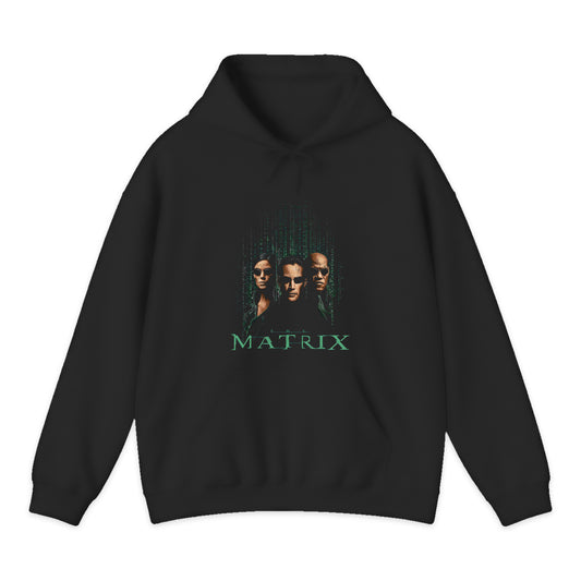 The Matrix Trio Portrait Hoodie in Black