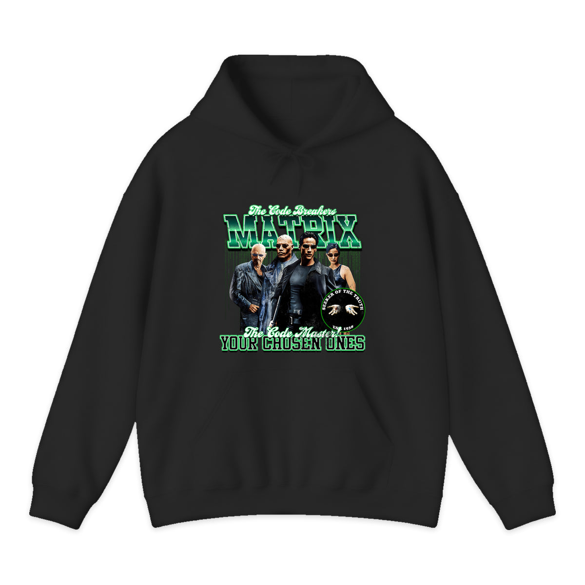 The Matrix Cast Varsity Hoodie in Black