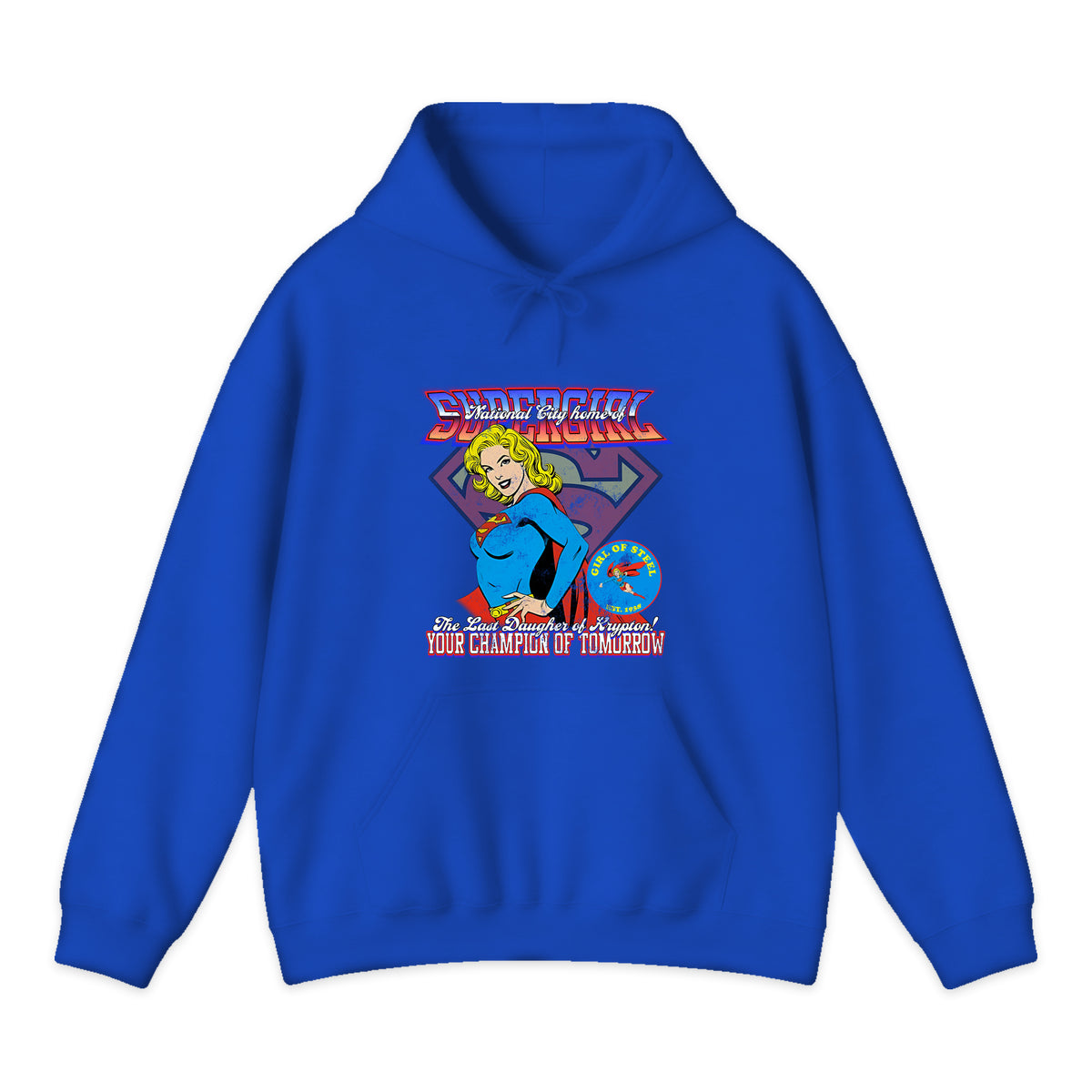 Supergirl National City Varsity Hoodie in Royal Blue