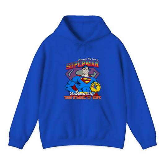 Superman Metropolis Varsity Hoodie in Royal Blue