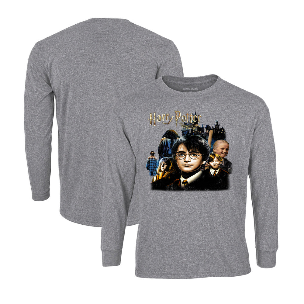 Harry Potter Sorcerer's Stone Long Sleeve T-Shirt in Graphite Heather