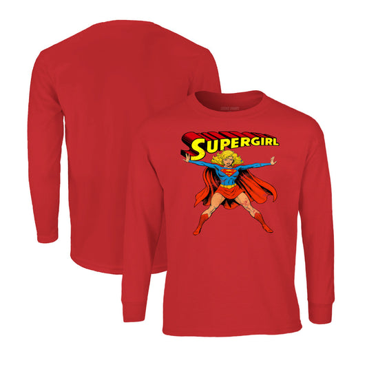 Supergirl Long Sleeve T-Shirt in Red