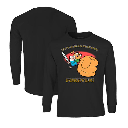 Adventure Time Long Sleeve T-Shirt in Black