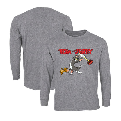 Tom and Jerry Long Sleeve T-Shirt in Graphite Heather