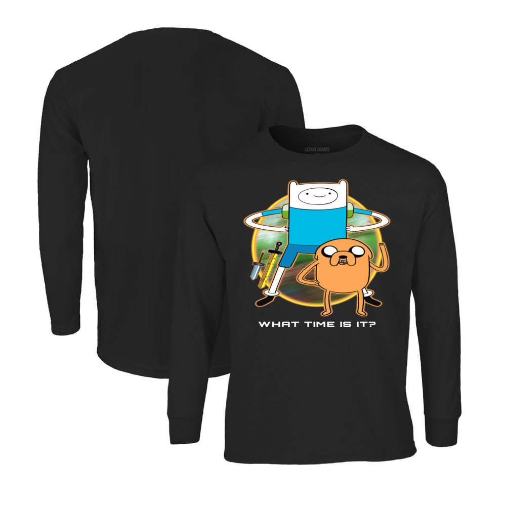 Adventure Time Long Sleeve T-Shirt in Black