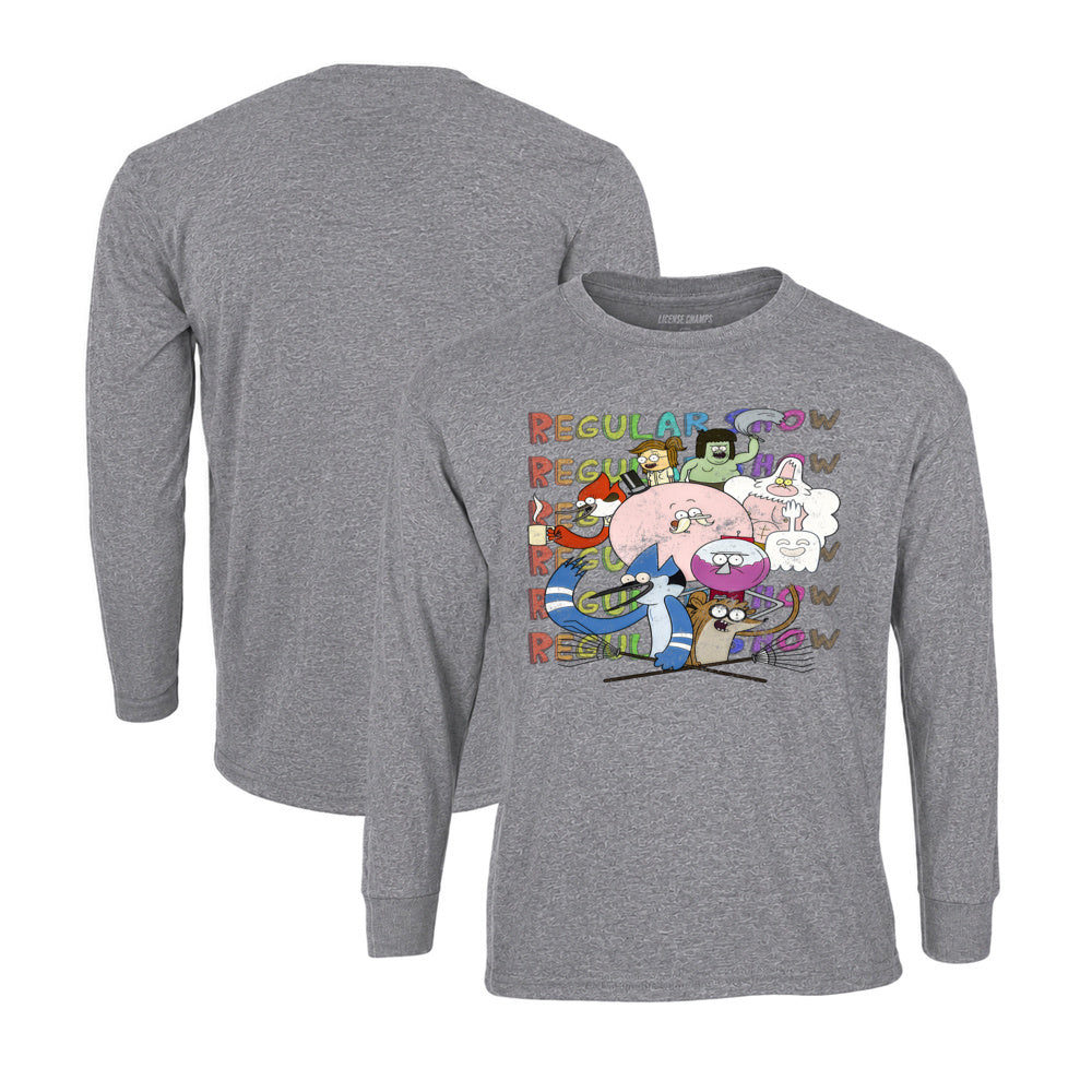 Regular Show Long Sleeve T-Shirt in Graphite Heather