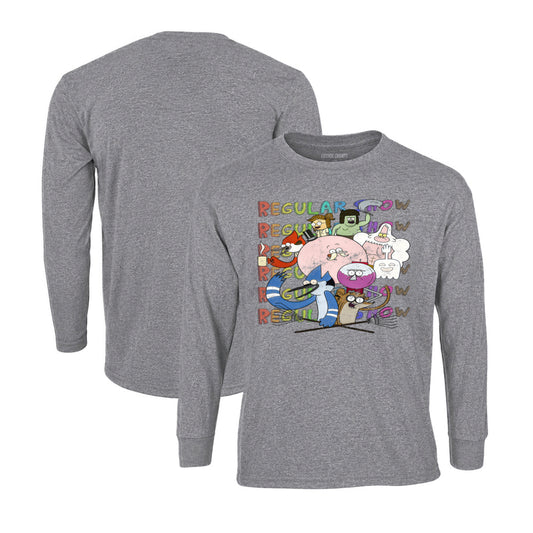 Regular Show Long Sleeve T-Shirt in Graphite Heather
