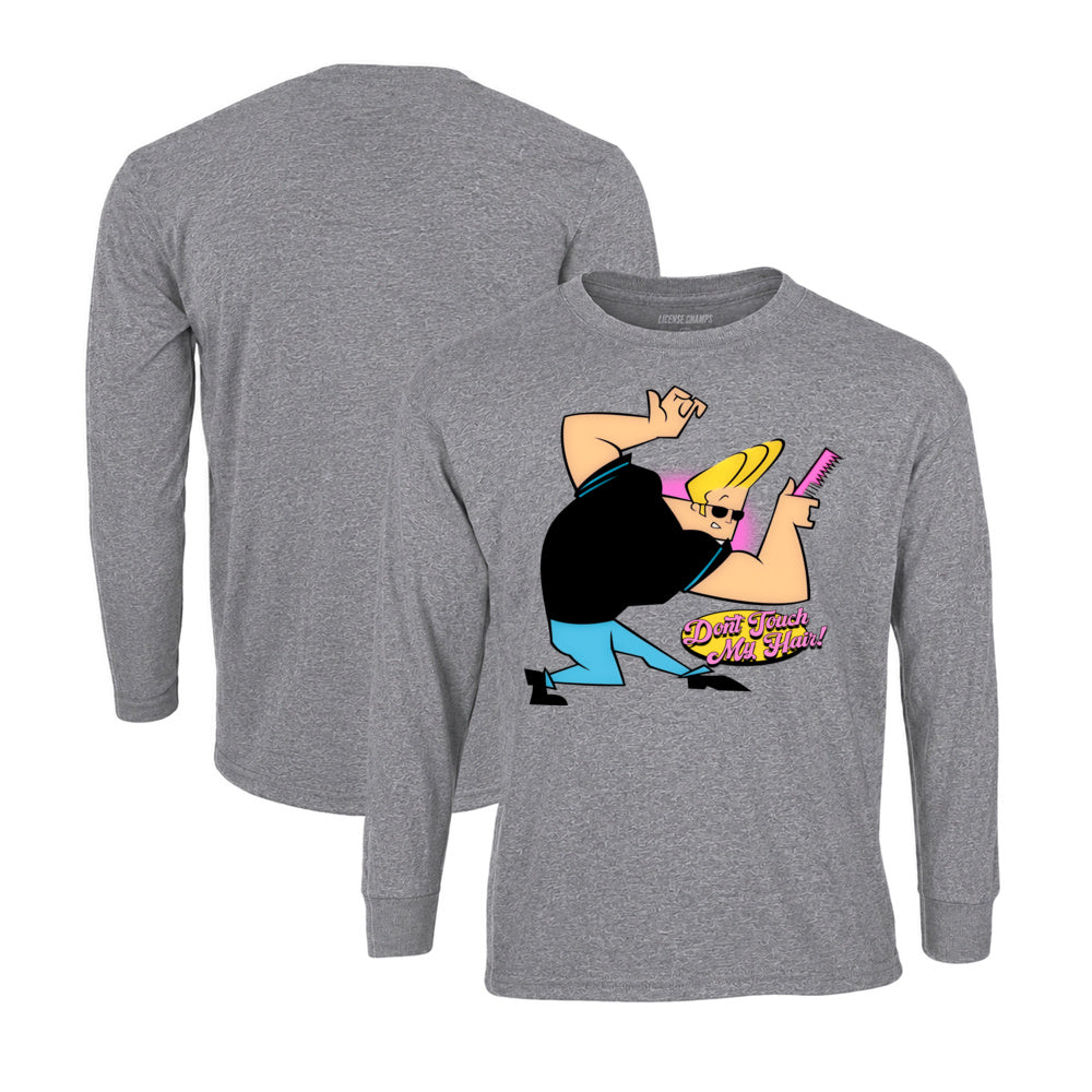 Johnny Bravo Long Sleeve T-Shirt in Graphite Heather