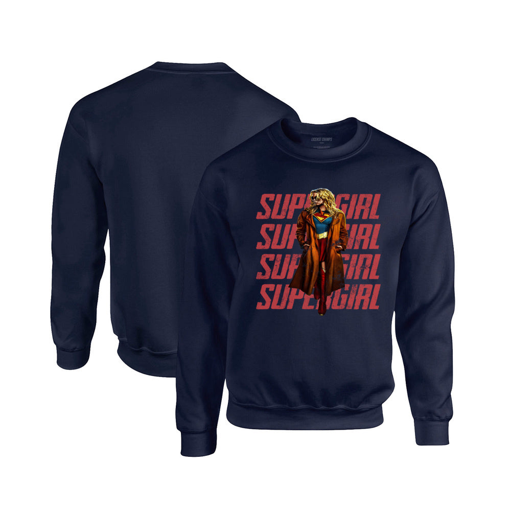 Supergirl Crewneck Sweatshirt in Navy