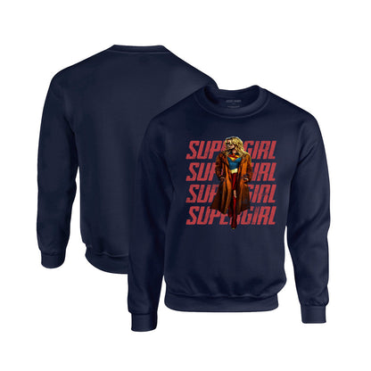 Supergirl Crewneck Sweatshirt in Navy