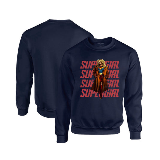 Supergirl Crewneck Sweatshirt in Navy