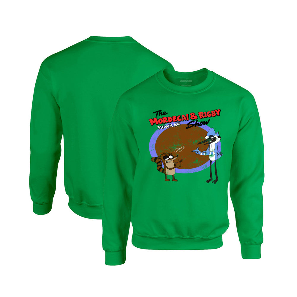Regular Show Crewneck Sweatshirt in Kelly Green