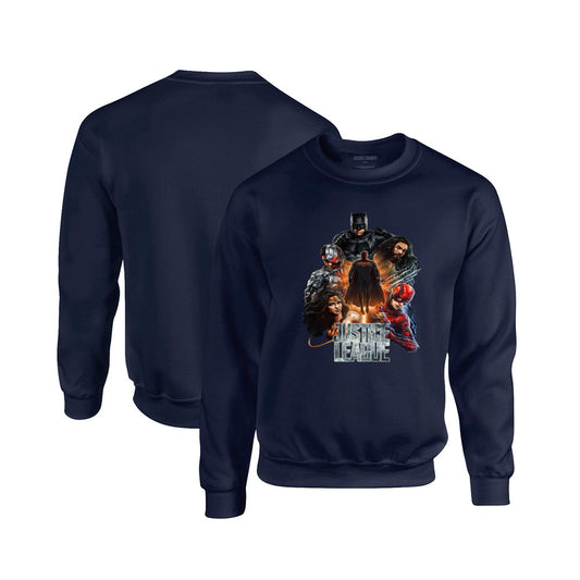 Justice League Crewneck Sweatshirt in Navy