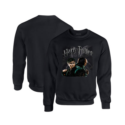 Harry Potter Deathly Hallows Crewneck Sweatshirt in Black