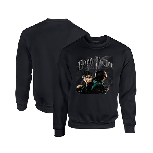 Harry Potter Deathly Hallows Crewneck Sweatshirt in Black