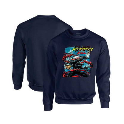 Aquaman Black Manta Crewneck Sweatshirt in Navy