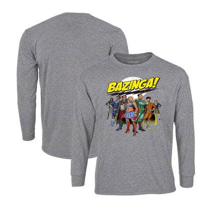 The Big Bang Theory Long Sleeve T-Shirt in Graphite Heather
