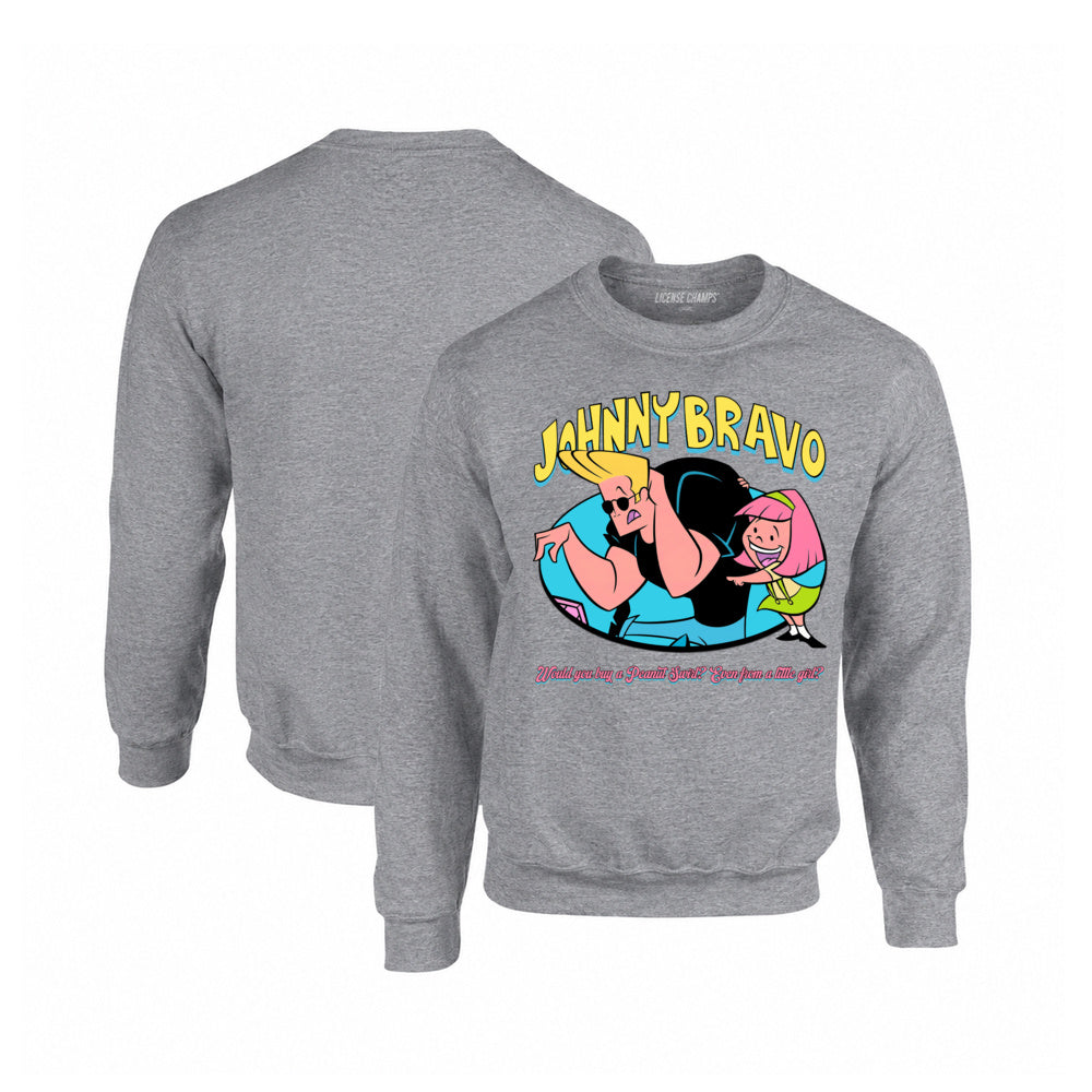 Johnny Bravo Crewneck Sweatshirt in Graphite Heather