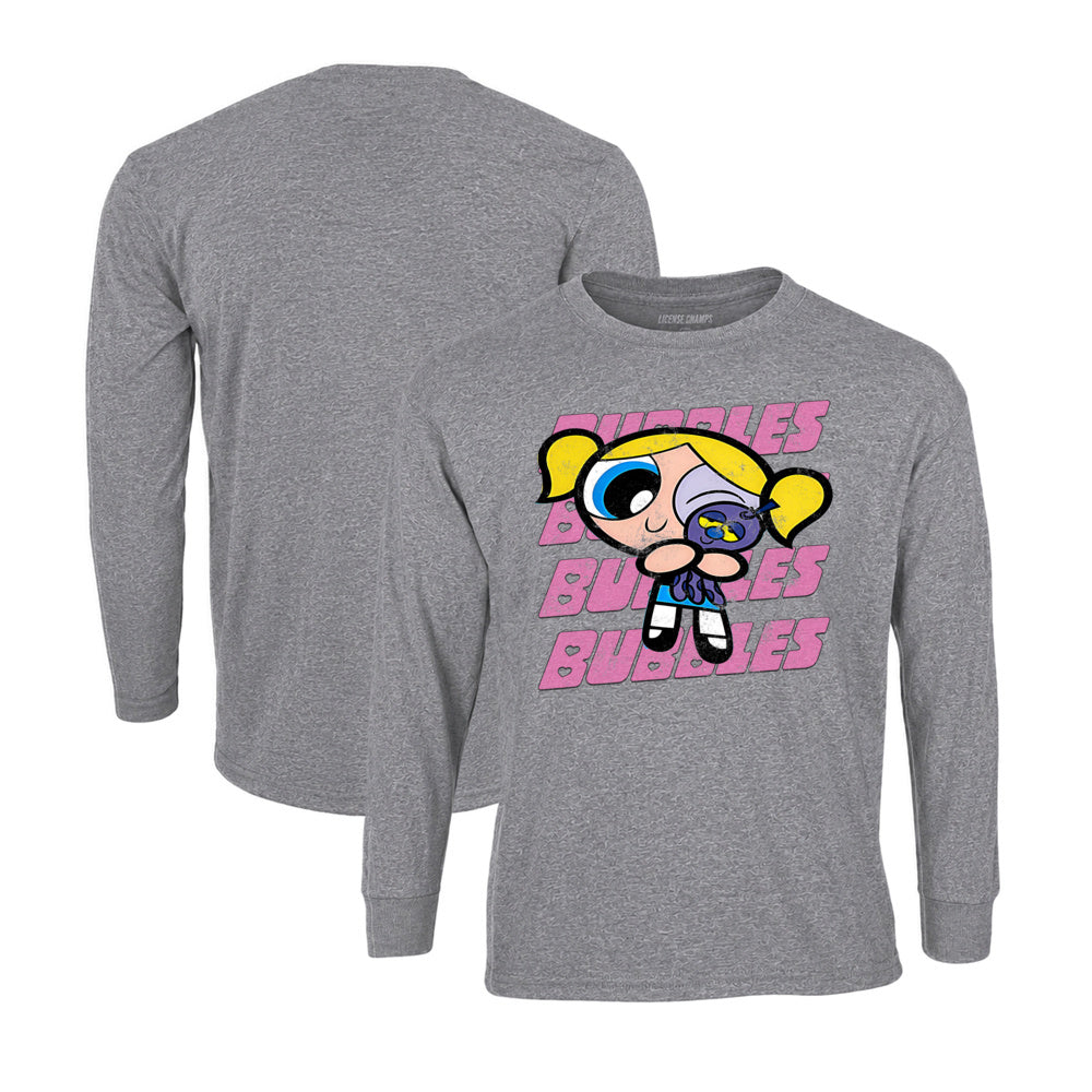 Powerpuff Girls Long Sleeve T-Shirt in Graphite Heather