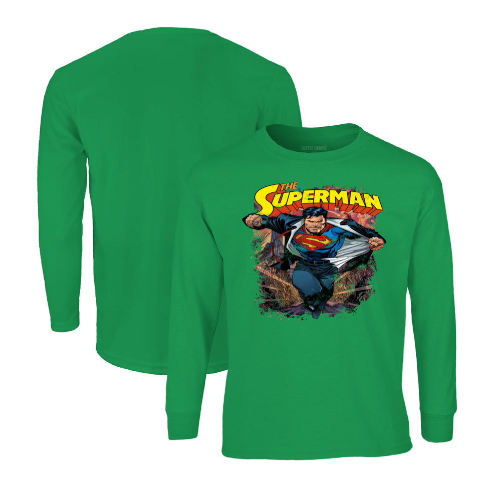 Superman Breaking Through Long Sleeve T-Shirt